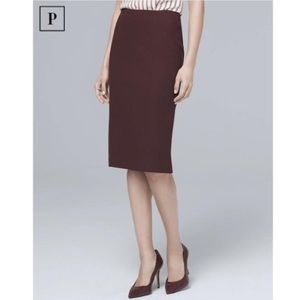 NWT White House Black Market Petite Pencil Skirt Brown $99